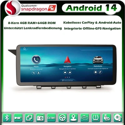 12.3" 128GB Android 14 GPS Autoradio DAB+ Navi Mercedes GLK Klasse X204 NTG 4.0 - Bild 1 von 4