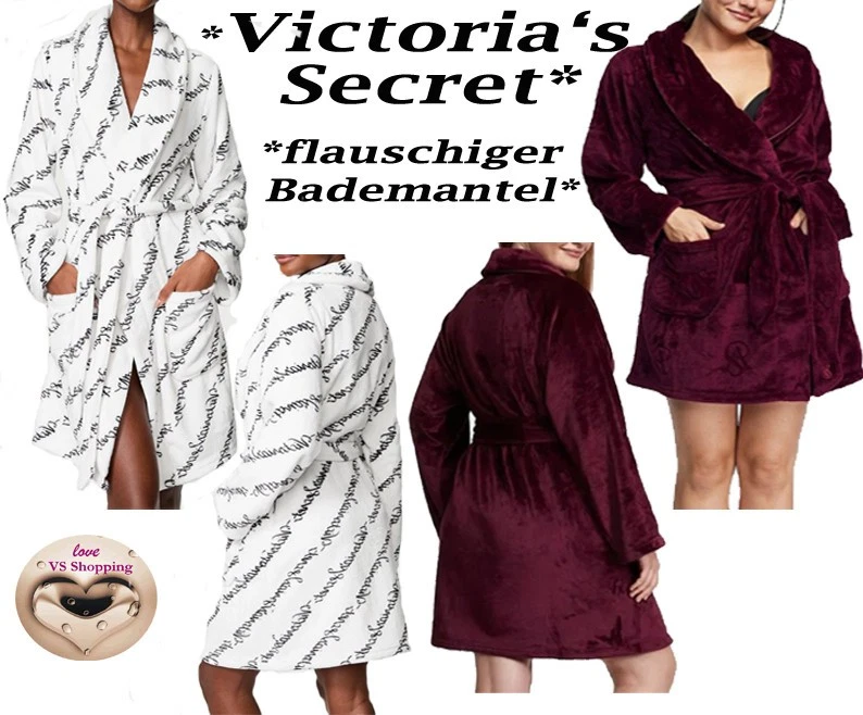 Victoria's Secret * Bademantel * flauschig * kurz * Cozy * Robe * Gr. XS -XXL - Bild 1 von 1