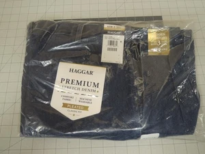 Haggar Stretch Denim, Classic Fit, Plissee vorne, erweiterbar, 40x30 HC00280 - Bild 1 von 20
