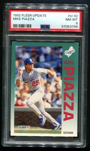 1992 Fleer Update Mike Piazza RC #U-92 PSA 8 NM-MT HOF - Picture 1 of 2