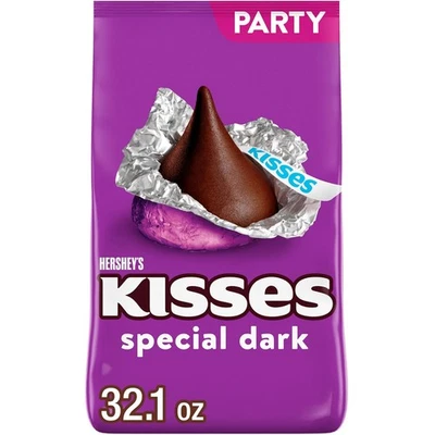 HERSHEY'S KISSES ESPECIAL OSCURO Chocolate Suavemente Dulce 2 Libras (Pack de 1)  Foto 1 de 4