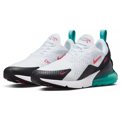Nike Air Max 270 Men’s White Black Pink Green DR9876-100 Shoes NEW - Image 1 of 4