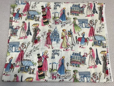 2 yard cut of Michael Miller Spring in Paris Cotton Fabric ( non washed) - Image 1 of 4