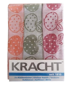 Kracht Paño de cocina de 3 manzanas semilino colorido 50x70 cm - Imagen 1 de 2