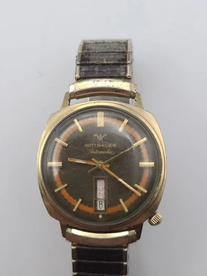 罕见复古 Wittnauer 自动双日期男士手表需要一些修复 — 第 1/4 张图片