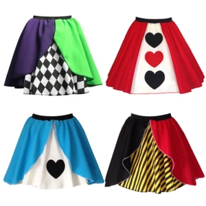 Women's Alice Wonderland Costume MAD HATTER / QUEEN OF HEARTS / Fancy Dress - Picture 1 of 14