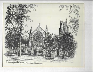 All Saints' Chapel, University of the South, Sewanee, Tn Matted Print -  S Bowen - Picture 1 of 3