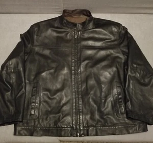 Rochester Big & Tall by Remy Leather Coat Jacket Men 3XLB Dark Brown Made In USA - Picture 1 of 13