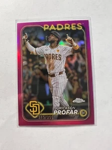 2024 Topps Chrome Update Fuchsia Refractor Jurickson Profar 315/399 San Diego - Picture 1 of 1