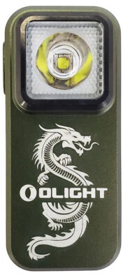 Olight Oclip Clip OD Green Dragon Edition Light w/White & Red Light, 300 L, 70 M