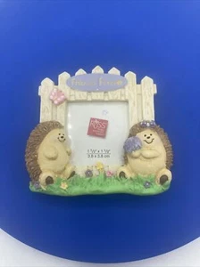 Cornice magnetica vintage Russ Hedgehog Friends Forever quadro 1,5 x 1,5" - Foto 1 di 7