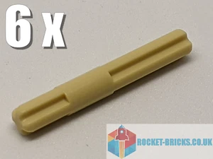 ⭐️️6 x NEW LEGO 99008 AXLE 4 WITH CENTRE STOP - TAN - 4666999⭐️ - Picture 1 of 1