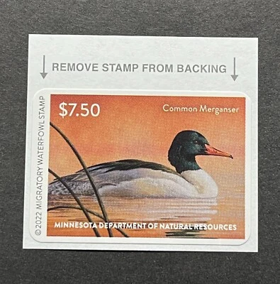 WTDstamps - 2022 MINNESOTA - State Duck Stamp - Mint OG NH - Image 1 of 2