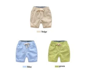 NEW Kids Boys Fun Colours Summer Cotton Linen Cotton Shorts Size 1.2.3.4.5 - Picture 1 of 1