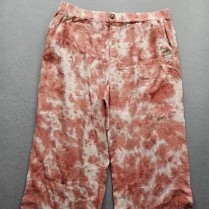 Pantalones para mujer XXL naranja/rojo tie dye pierna ancha hasta la rodilla - Imagen 1 de 11