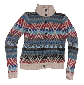 Ralph Lauren Jeans Co colourful Aztec Southwestern cardigan SMALL Petite Fits XS - Picture 1 of 7