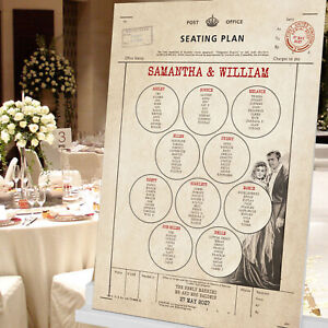 Personalised Wedding Table Plan • Alternative Telegram