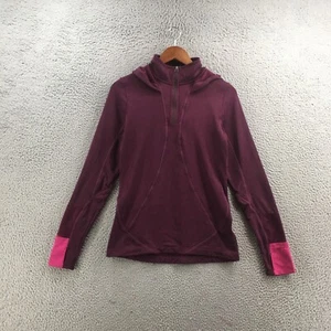 Mondetta Hoodie & Sweatshirt Women M Purple Mock Neck Long Sleeve Hooded Classic - Picture 1 of 18