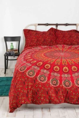 Indian Hippie Bedding Set Double King Size Cotton Mandala Duvet Quilt Cover - Image 1 of 3