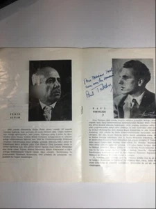Concierto de violonchelista Paul Tortelier Estambul 1962 ¡Programa firmado por él! - Imagen 1 de 1