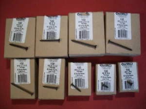 900 or so McFeelys Lube Finish Square Dr. Flat Head Screw Assortment 5/8" to 2" - Picture 1 of 5