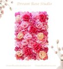 Panneaux de fleurs artificielles pour amoureux rose mariage fête murale fond W-24
