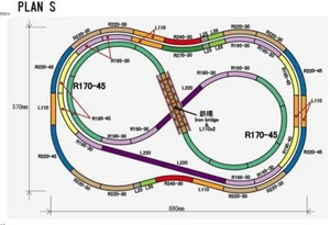 Rokuhan Layout Plan "S" Complete Track Set (34.6" x 22.4") - Picture 1 of 1