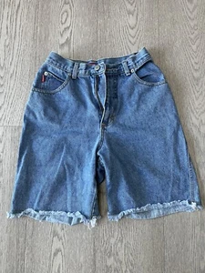 Vintage Espirit Teens Kids Denim Shorts Size 12 Cotton 90s High Rise Blue Cutoff - Picture 1 of 5