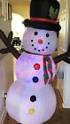 6ft Tall inflatable Snowman Multi Color Lights In Box Christmas Outdoor Decor