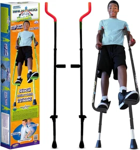 Verstellbare Walkaroo Xtreme Stahlstelzen für Kinder - Indoor/Outdoor Spielen, Training - Bild 1 von 6