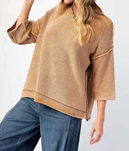 Staffelei Damen Mineral Washed Strick Pullover Oberteil Gr. L - Bild 1 von 5