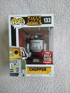 NUOVO Funko Pop Star Wars Rebels Chopper #133 Galactic Con Esclusivo 2017 - Foto 1 di 7