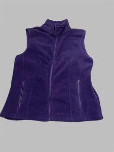 Chaleco polar púrpura Eddie Bauer para mujer talla XL cremallera completa aire libre informal senderismo - Imagen 1 de 4