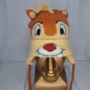 Disney Parks Adult Chip And Dale Tassled Winter Cap Hat Knit - Picture 1 of 8