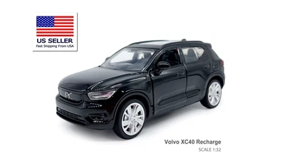 VOLVO XC 40 RECHARGE SUV BRAND NEW BLACK 1/32 VEHICLE HTF DIECAST CAR MODEL GIFT - Image 1 of 4