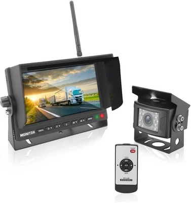 Pyle 7’’ Monitor Vehicle Safety System - Built in 2.4Ghz Antenna Black  - Image 1 of 4