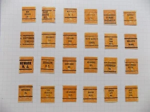 U S Coll'n of (24) used Diff't cities PRECANCEL DEFIN-7-21-F-10 c Monroe- - Picture 1 of 2