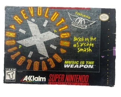 REVOLUTION X Super Nintendo SNES (NO MANUAL) W/box protector - Image 1 of 4