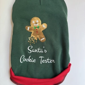Green Hoodie Sweat Shirt Official Cookie Tester!  Medium  with Leash Hole New - Picture 1 of 5
