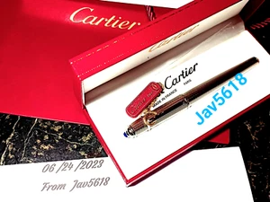 CARTIER DIABOLO FOUNTAIN PEN GRAIN D'ORGE GOLD,SPECIAL EDITION RAREST, NEW,💎💎 - Picture 1 of 21