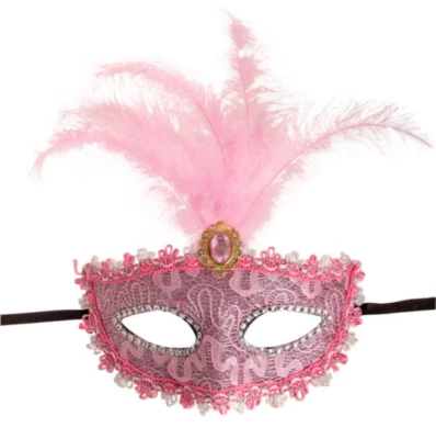 Ladies Masquerade Mask Halloween Ball Venetian Sexy Costume Fancy Dress Baroque - Image 1 of 4