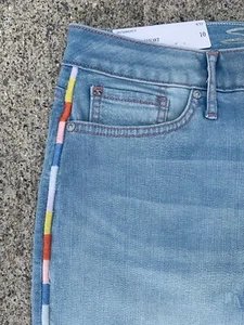 SEVEN for All Mankind Rainbow Raw Cuff Denim Shorts NEW Womens Sz 10 👗 gn6-m12 - Picture 1 of 12