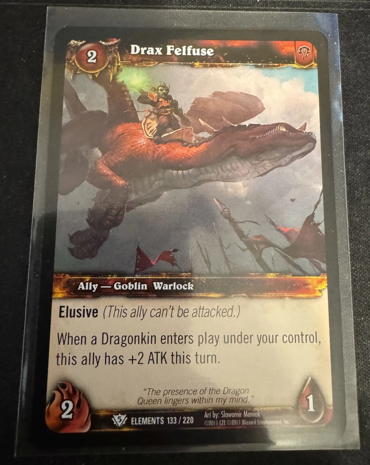Drax Felfuse War of the Elements WOW World of Warcraft TCG trading card game - Image 1 of 1