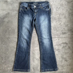 Maurices Jeans Womens 5/6 Short 30x29 Bootcut Dark Wash Blue Ultra Low Rise Fade - Picture 1 of 9