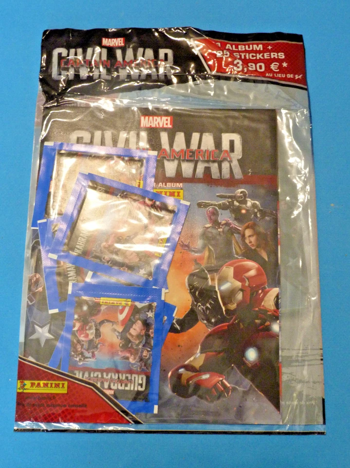 Panini - Marvel - Captain America Civil War - Pack démarrage Album + 25 stickers - Photo 1/1