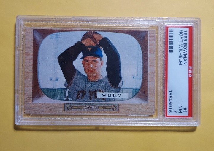 1955 Bowman Hoyt Wilhelm #1 * New York Giants* PSA 7 NM *2002*