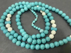 Cuentas de oración con incrustaciones 99 Tasbeeh islámico Masbaha rosario de hueso de fayroz سبحة فيروز - Imagen 1 de 3