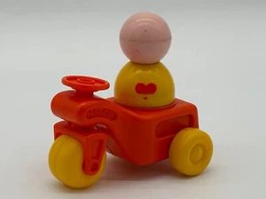 Vintage Fisher Price Jumbo Little People Red Orange Farm Tractor & Person - Picture 1 of 2