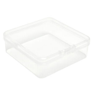 Simple Transparent Square Storage Box Small Items Case Jewelry Beads Container