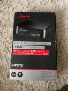 Rocketfish 2-Output HDMI Splitter 4k Ultra HD and HDR Compatible - Picture 1 of 3
